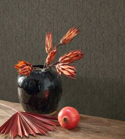 Tarrazu Wallpaper by Casadeco Noir Fusain