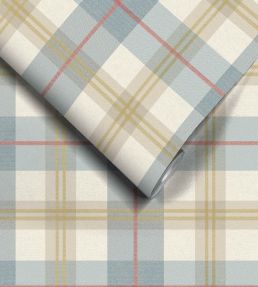 Tartanowski Wallpaper by Woodchip & Magnolia Denim Blue