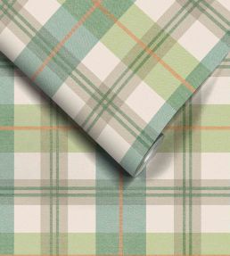 Tartanowski Wallpaper by Woodchip & Magnolia Olive Green