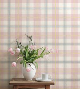 Tartanowski Wallpaper by Woodchip & Magnolia Taffy Pink