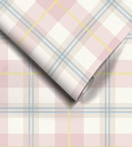 Tartanowski Wallpaper by Woodchip & Magnolia Taffy Pink