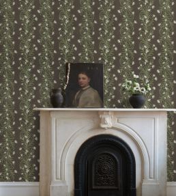 Tasmanian Mimosa Wallpaper by Schumacher Brown & Green