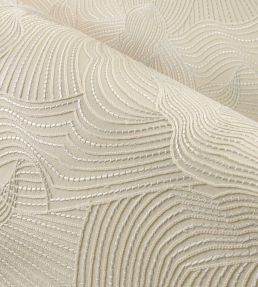 Techno Bee Embroidered Wallpaper by Moooi Ivory