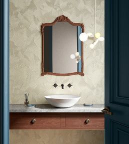 Techno Bee Embroidered Wallpaper by Moooi Ivory