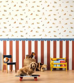 Teckel Wallpaper by Caselio Rouge bleu