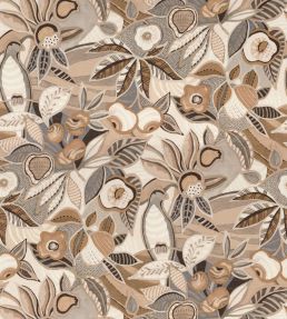 Tehuana Wallpaper by Casamance Marron Glace/Mordore