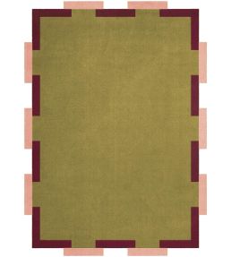 Layered Tekla Fregio rug Olive Blush TKFEOL180270 Olive Blush
