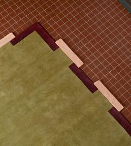 Layered Tekla Fregio rug Olive Blush TKFEOL180270 Olive Blush