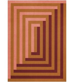 Layered Tekla Labyrinth rug Coral Pink TKLACO180270 Coral Pink