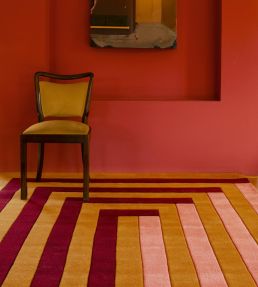 Layered Tekla Labyrinth rug Coral Pink TKLACO180270 Coral Pink