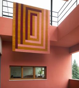 Layered Tekla Labyrinth rug Coral Pink TKLACO180270 Coral Pink