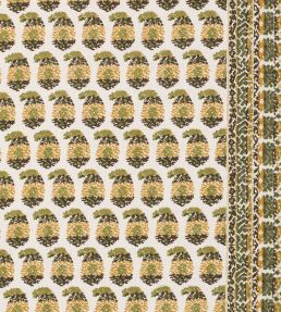 Terry Fabric by Schumacher Ochre & Green