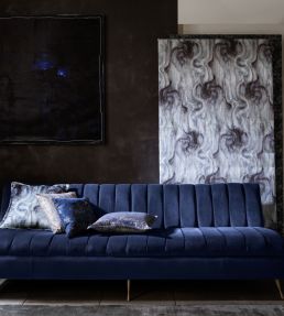 Tessuto Fabric by Clarke & Clarke Midnight/Silver