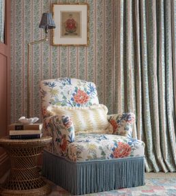 Tetbury Stripe Fabric by GP & J Baker Ochre