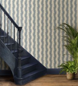 Tetbury Stripe Wallpaper by GP & J Baker Aqua