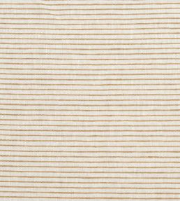 Textured Stripe Linen Fabric by Volga Linen Old Gold/Natural