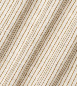 Textured Stripe Linen Fabric by Volga Linen Old Gold/Natural