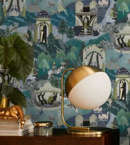 The Art Deco Hills Wallpaper by Brand McKenzie Aqua