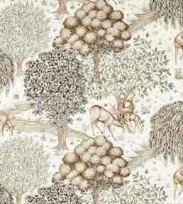 The Brook Wide Width Fabric by Morris & Co Sage/Linen