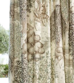The Brook Wide Width Fabric by Morris & Co Sage/Linen