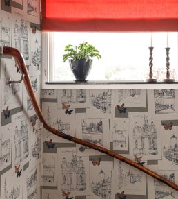 The Butterfly Effect Wallpaper by Langelid Von Bromssen Dusty Orange