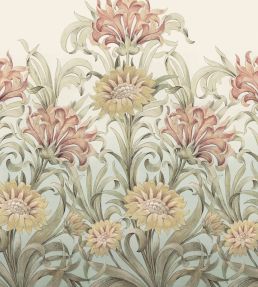 The Flower Ballet Mural by Casadeco Vert Feuille