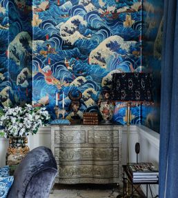 The Former Emperor Wallpaper by MINDTHEGAP Blue