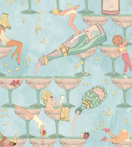 The Grand Pour Wallpaper by Brand McKenzie Aqua Miami