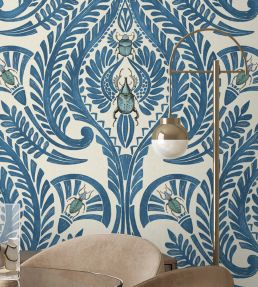 The Great Damask Wallpaper by Brand McKenzie Azure Blue