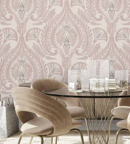 The Great Damask Wallpaper by Brand McKenzie Dusty Pink
