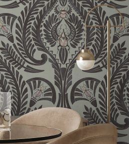 The Great Damask Wallpaper by Brand McKenzie Raisin