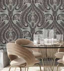 The Great Damask Wallpaper by Brand McKenzie Raisin