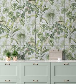 The Green House Wallpaper by Brand McKenzie Sky Blue