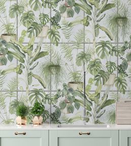 The Green House Wallpaper by Brand McKenzie Sky Blue