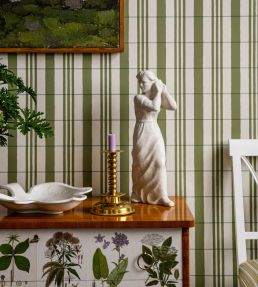 The Guards Tent Wallpaper by Langelid Von Bromssen Leaf Green