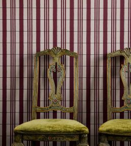 The Guards Tent Wallpaper by Langelid Von Bromssen Wine Red