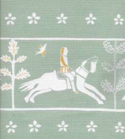 The Journeyman Fabric by Kate Medlicott Duck Egg