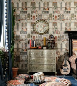 The Kasbah Wallpaper by MINDTHEGAP Taupe/Green