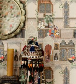 The Kasbah Wallpaper by MINDTHEGAP Taupe/Green