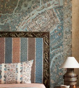 The Map Maxi Mural by Lewis & Wood Blue Almond