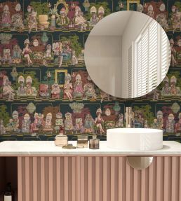 The Parlour Wallpaper by Brand McKenzie Dark Dye