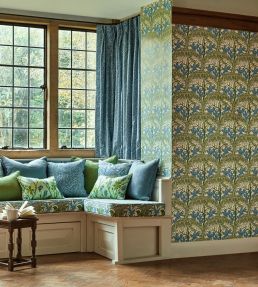 The Savaric Wallpaper by Morris & Co Garden Green