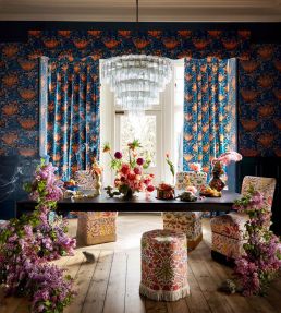 The St Sabastian Wallpaper by Sanderson Midnight Embers