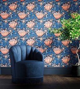 The St Sabastian Wallpaper by Sanderson Midnight Embers