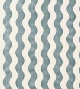 The Wave Velvet Fabric by Schumacher Sky