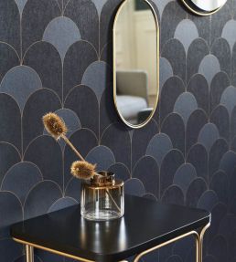 Theatre Wallpaper by Casadeco Bleu Orage
