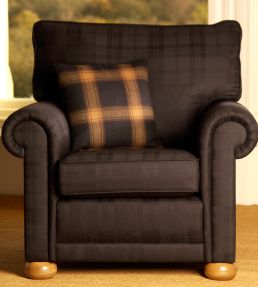 Callanish Check Fabric by The Isle Mill Claret