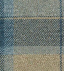 Callanish Plaid Fabric by The Isle Mill Aqua