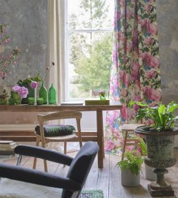 Thelmas Garden Fabric by Designers Guild Fuchsia