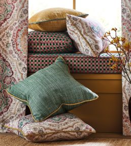 Theodora Fabric by Nina Campbell Jade/Pink